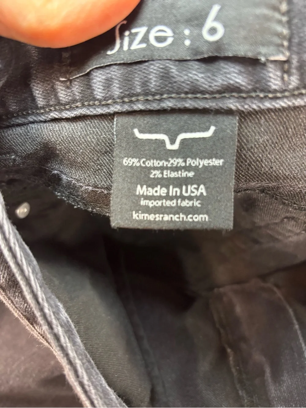 Kimes Ranch Betty Black Wash Bootcut Jeans Size 6 34” Inseam USA - Picture 6 of 8